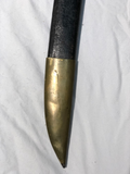 Late 19th Century Brass and Steel Swords With Leather Scabbard - a Pair