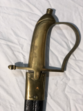 Late 19th Century Brass and Steel Swords With Leather Scabbard - a Pair