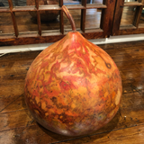 Mid-Century Artist Hand-Painted Marbleized Gourd Signed by Artist