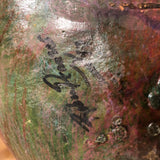 Mid-Century Artist Hand-Painted Marbleized Gourd Signed by Artist