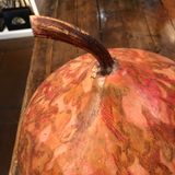 Mid-Century Artist Hand-Painted Marbleized Gourd Signed by Artist