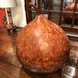 Mid-Century Artist Hand-Painted Marbleized Gourd Signed by Artist