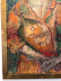 "Mid-Century Madame Matisse" Portrait of a Woman, Oil Painting on Canvas