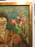 "Mid-Century Madame Matisse" Portrait of a Woman, Oil Painting on Canvas