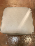 Mid Century Modern 1950's Bench Covered in Gray Leather