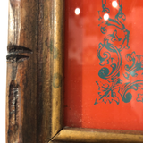 Mid-Century Modern Framed Illustration of Chinoiserie Vase Piece, "Ming Red!"