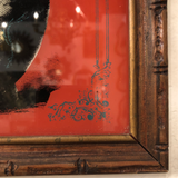 Mid-Century Modern Framed Illustration of Chinoiserie Vase Piece, "Ming Red!"