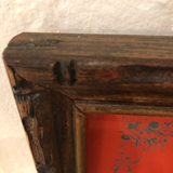Mid-Century Modern Framed Illustration of Chinoiserie Vase Piece, "Ming Red!"