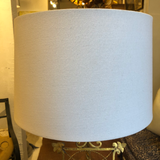 Mid-Century Modern Gilt Iron Pricket Stand Mounted as Lamp