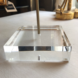 Mid-Century Modern Giltwood Sunburst Fragment on Acrylic Stand