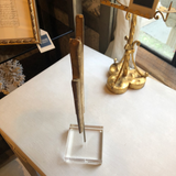 Mid-Century Modern Giltwood Sunburst Fragment on Acrylic Stand