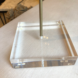 Mid-Century Modern Giltwood Sunburst Fragment on Acrylic Stand