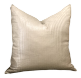 Modern Metallic Striped Linen Pillow