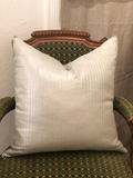 Modern Metallic Striped Linen Pillow