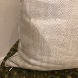 Modern Metallic Striped Linen Pillow
