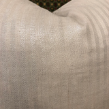 Modern Metallic Striped Linen Pillow