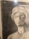 Neoclassical Charcoal Bust by Arthur Neal Robinson
