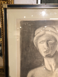 Neoclassical Charcoal Bust by Arthur Neal Robinson
