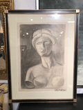 Neoclassical Charcoal Bust by Arthur Neal Robinson