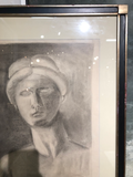 Neoclassical Charcoal Bust by Arthur Neal Robinson