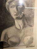 Neoclassical Charcoal Bust by Arthur Neal Robinson