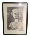 Neoclassical Charcoal Bust by Arthur Neal Robinson