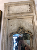Painted French Trumeau Mirror