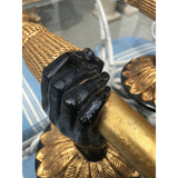 Pair Antique Nubian Hand Form Sconces