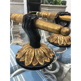 Pair Antique Nubian Hand Form Sconces