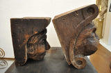 Pair of Carved Wood Corbels