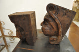 Pair of Carved Wood Corbels
