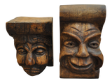 Pair of Carved Wood Corbels