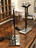 Pair of French Chrome Lamps