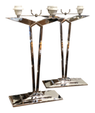 Pair of French Chrome Lamps