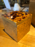 Pair of Gilt Leaf Boxes With Faux Tortoise Lids