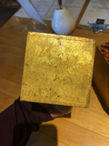 Pair of Gilt Leaf Boxes With Faux Tortoise Lids