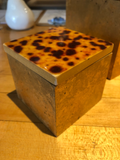 Pair of Gilt Leaf Boxes With Faux Tortoise Lids