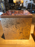 Pair of Gilt Leaf Boxes With Faux Tortoise Lids