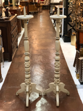 Pair of Large Painted French Candlesticks
