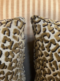 Pair of Leopard Velvet Print Pillows