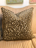 Pair of Leopard Velvet Print Pillows