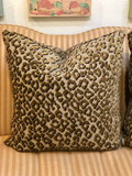 Pair of Leopard Velvet Print Pillows