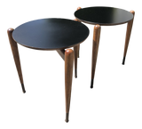 Pair of Mid Century Round Stacking Drinks Tables