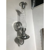 Pair of Vintage Aluminum Hurricane Sconces