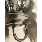 Pair of Vintage Aluminum Hurricane Sconces