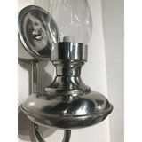 Pair of Vintage Aluminum Hurricane Sconces
