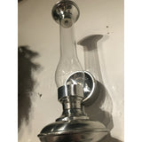 Pair of Vintage Aluminum Hurricane Sconces