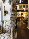Patinated Iron Lamp With Rectangular Shade
