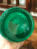 Rarely Located Colorful Blue & Green Hobnail Vase C.1950