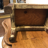 Small French Footstool With Nailhead Detail and Leopard Print